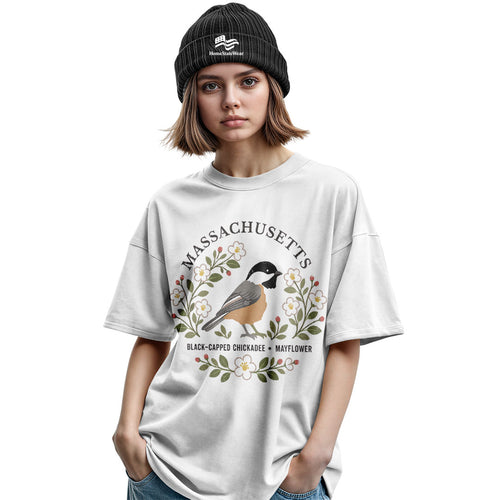 Massachusetts Chickadee T-Shirt | Mayflower Nature Gift Tee