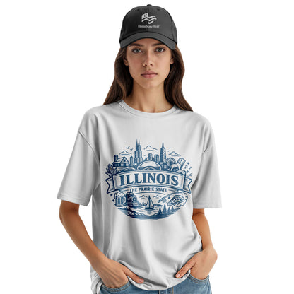 Illinois Prairie State Tee | Vintage Midwest Graphic Shirt