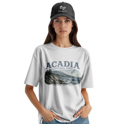 Acadia National Park Tee | Vintage Maine Hiking Shirt
