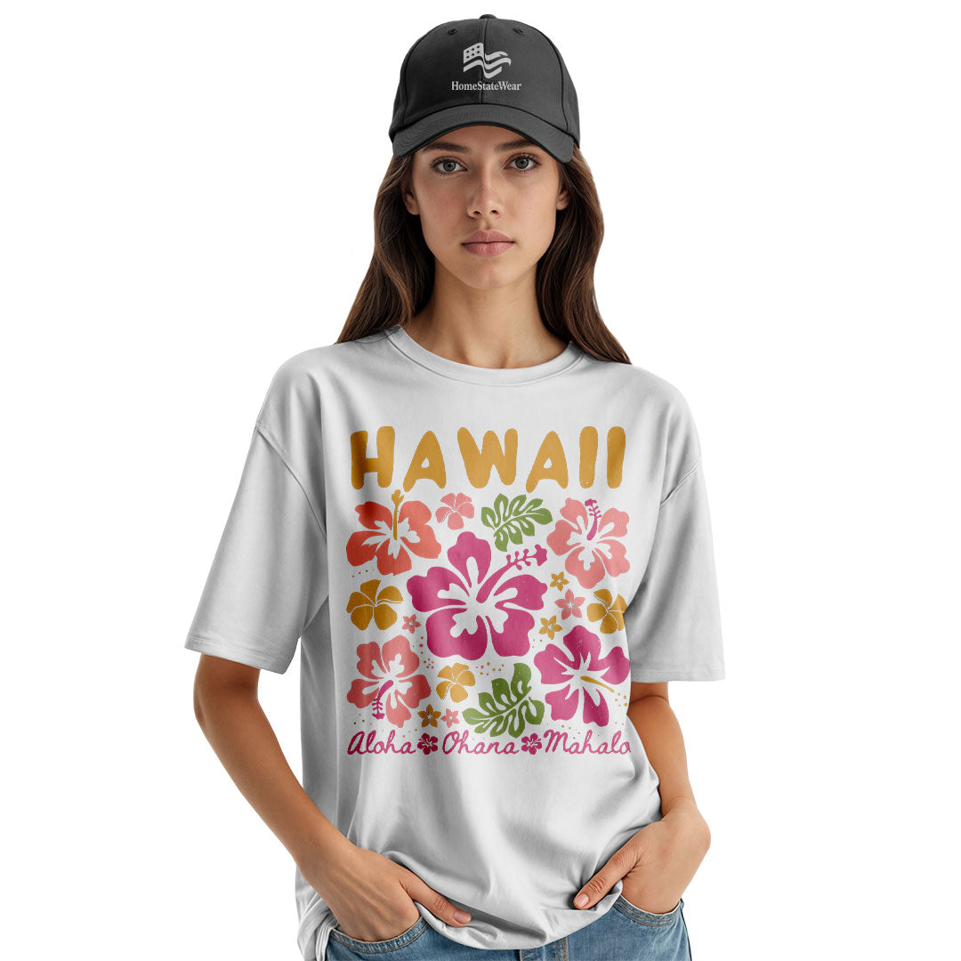 Hawaii Hibiscus Aloha Tropical Vacation Graphic Shirt