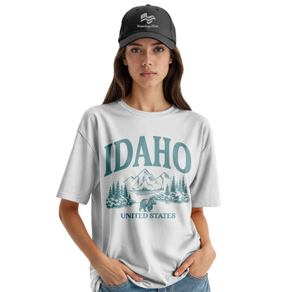 Idaho Wanderlust T-Shirt Mountain Nature Gift