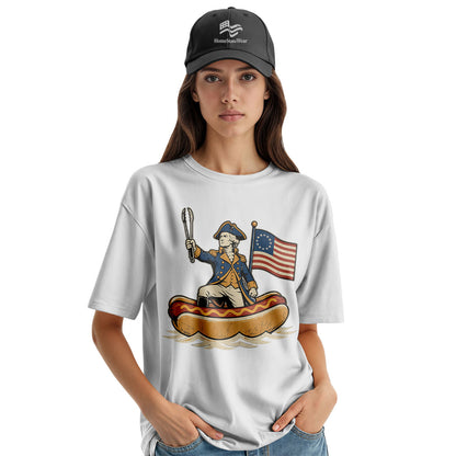 Delaware Dog Hotdog Tee | Funny Patriotic 4th of July Shirt