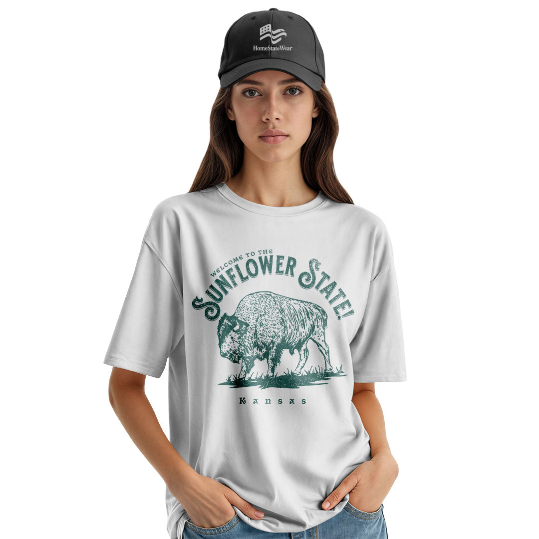 Welcome to Kansas T-Shirt | Buffalo Souvenir Tee