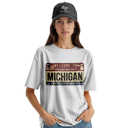 Welcome to Michigan T-Shirt | Great Lakes State Gift Tee