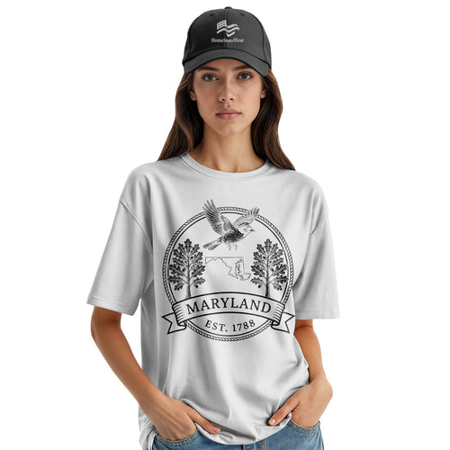 Maryland Est 1788 T-Shirt | Oriole White Oak Souvenir Tee