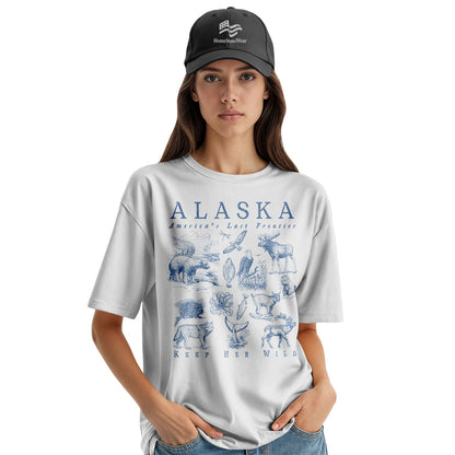 Vintage Alaska Wildlife Comfort Colors T-Shirt | Travel Souvenir Graphic Tee