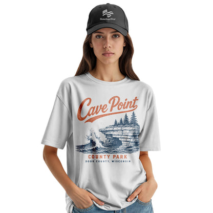 Cave Point County Park Tee | Door County Wisconsin Shirt