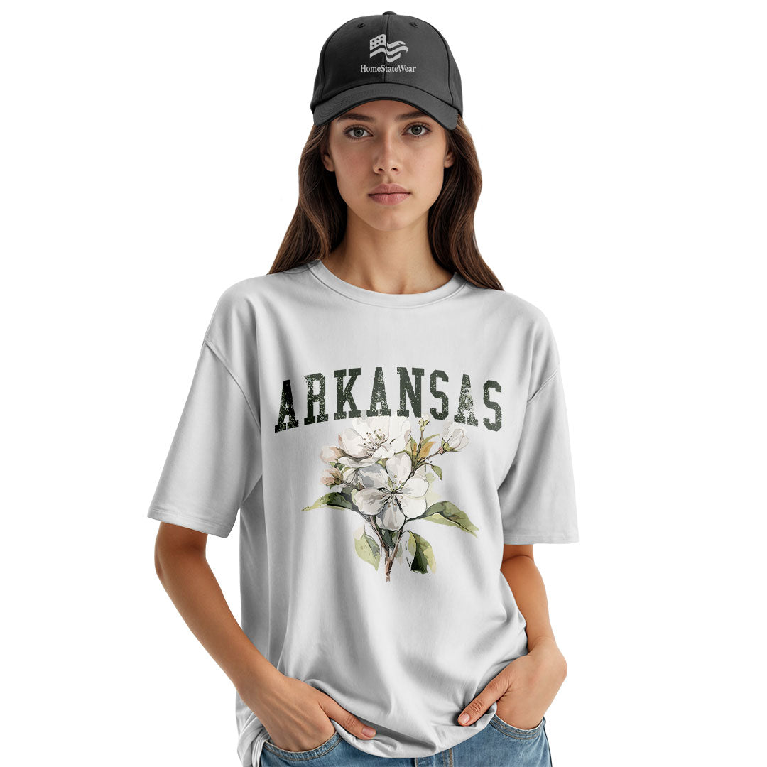 Arkansas State Flower Comfort Colors Tee | Apple Blossom Botanical