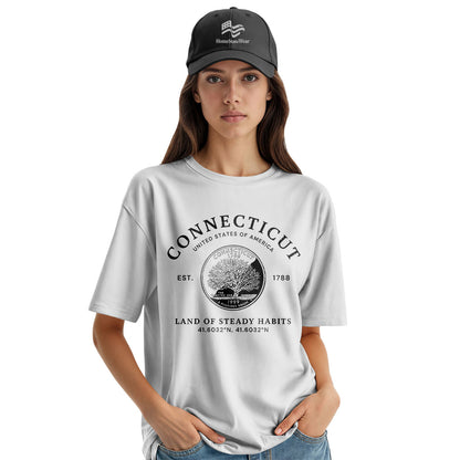 Connecticut Constitution State Tee | Vintage Souvenir Gift Shirt
