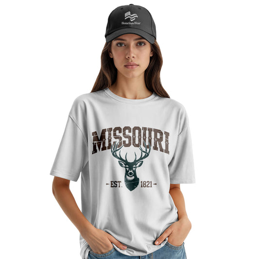 Missouri Deer Hunting T-Shirt, Vintage Wildlife Outdoor Tee
