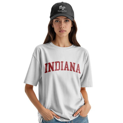 Indiana Varsity Comfort Colors T-Shirt, Distressed Football Graphic Tee
