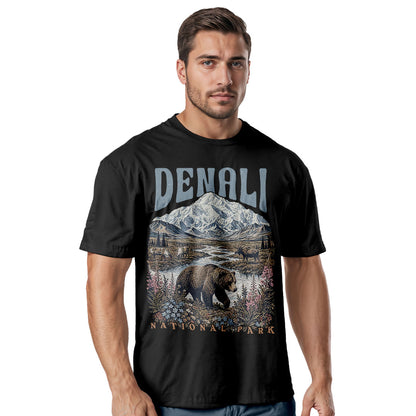 Retro Alaska Mountain Tee, Nature Lover Gift