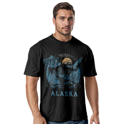Vintage Alaska Wildlife Tee | Rustic Nature Graphic Shirt