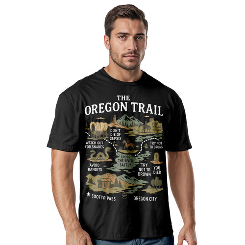 Oregon Trail Graphic T-Shirt, Retro Adventure Travel Tee