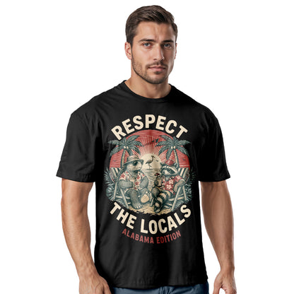 Respect the Locals Alabama T-Shirt, Vintage Beach Graphic Tee