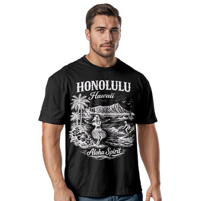 Honolulu Aloha Spirit Tee | Vintage Hawaii Surf Shirt
