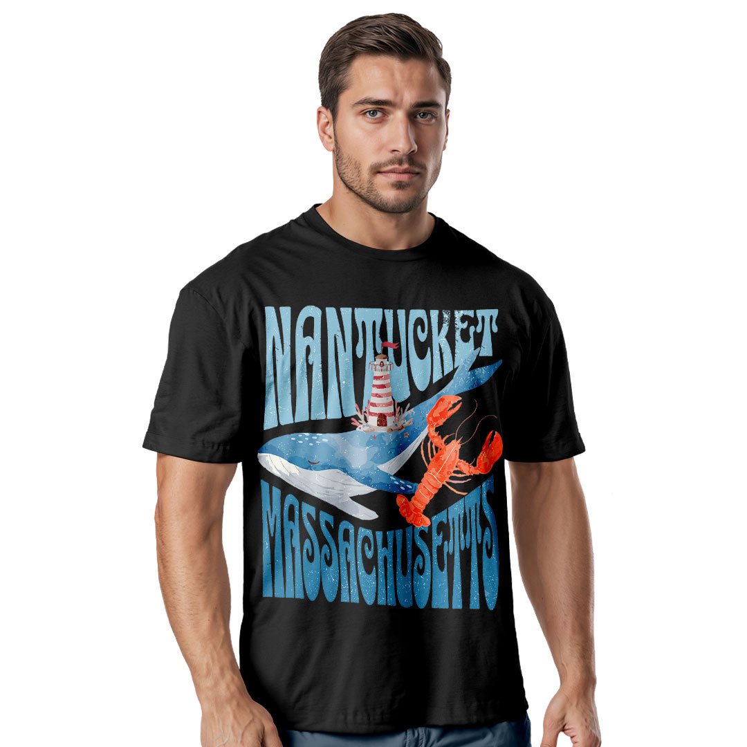 Nantucket Massachusetts T-Shirt | Coastal Lighthouse Tee