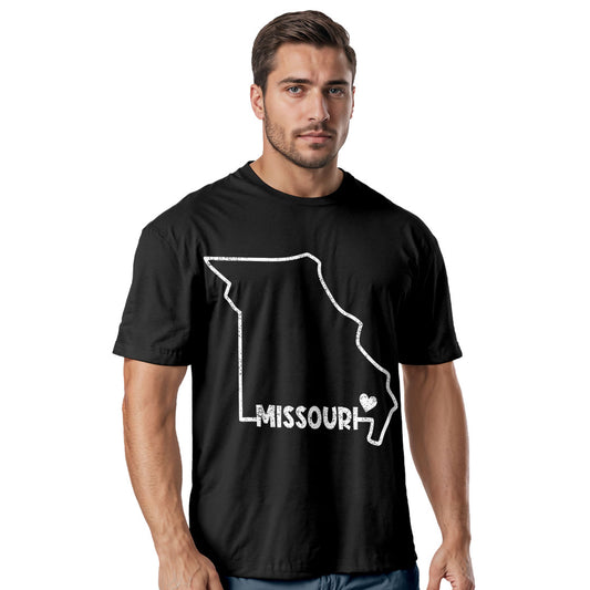Missouri State Map T-Shirt, Hometown Pride USA Travel Tee