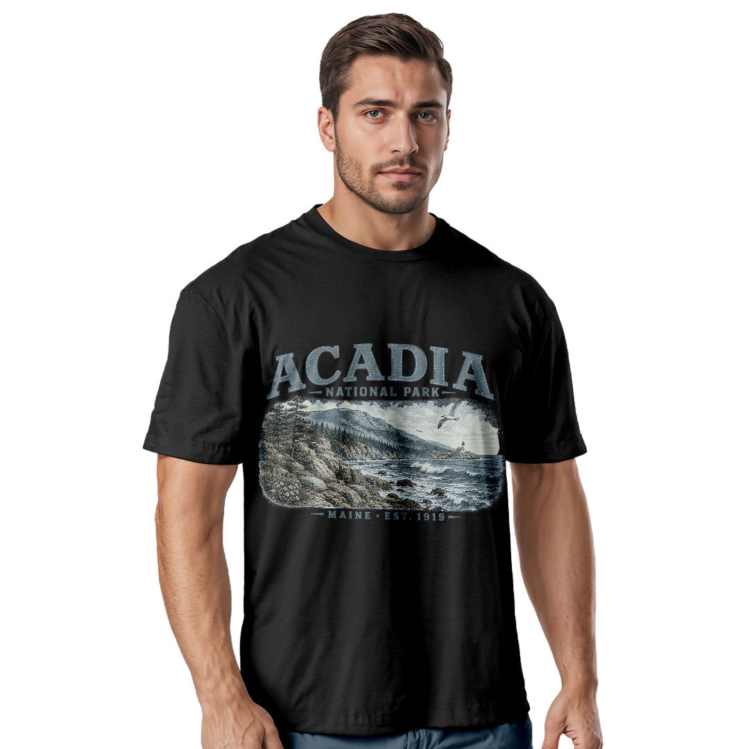 Acadia National Park Tee | Vintage Maine Hiking Shirt
