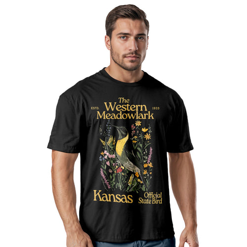 Kansas Western Meadowlark Tee | State Bird Nature Shirt