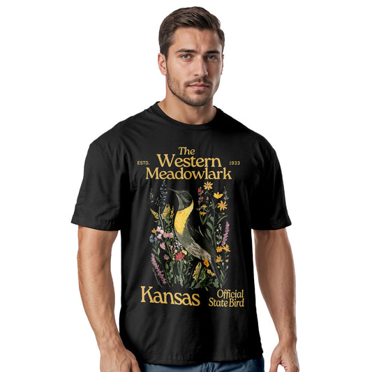 Kansas Western Meadowlark Tee | State Bird Nature Shirt