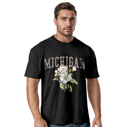 Michigan Apple Blossom Comfort Colors Tee | State Flower Gift Shirt