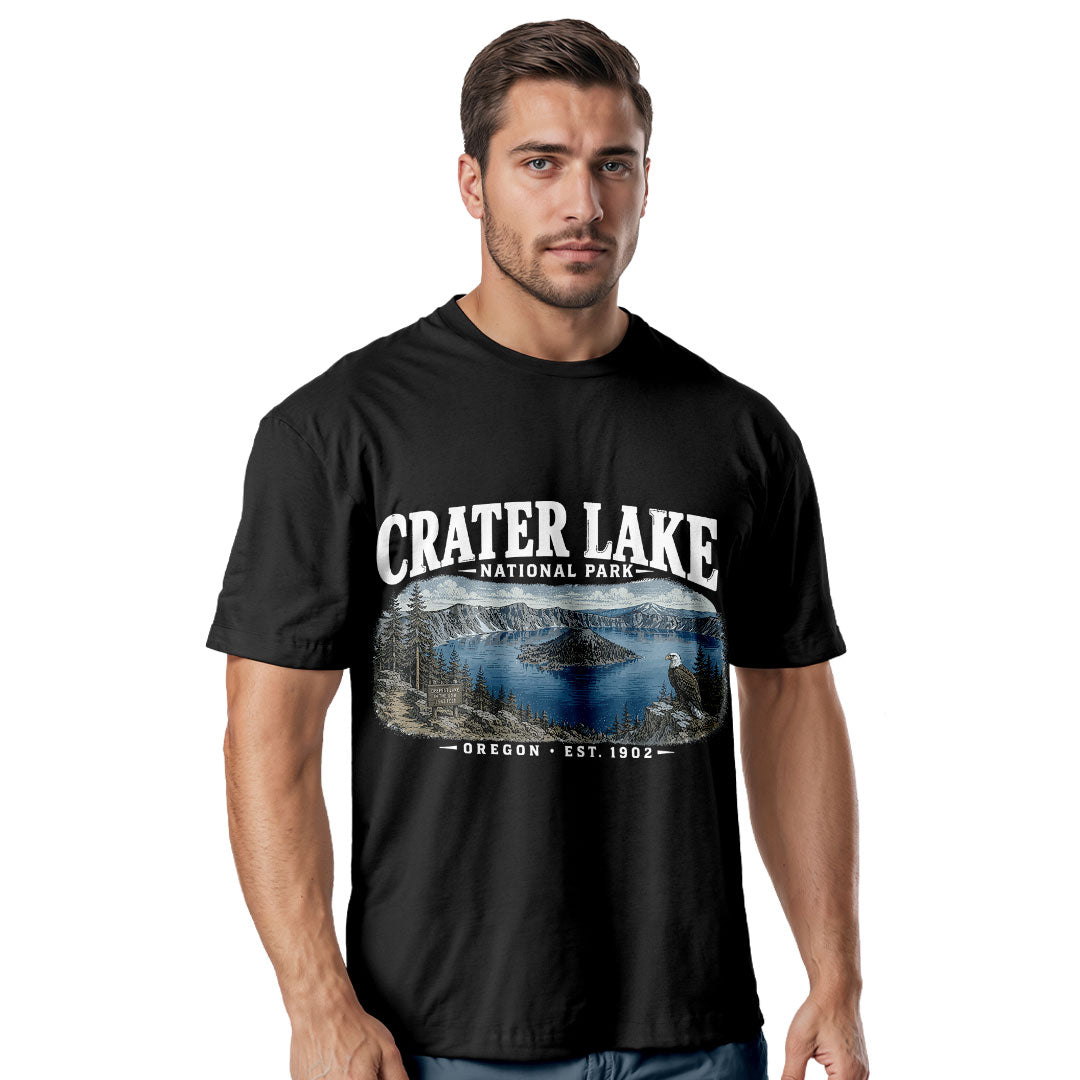 Crater Lake National Park T-Shirt, Vintage Oregon Lake Mountain Tee