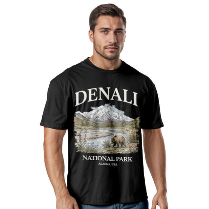 Denali National Park T-Shirt, Vintage Alaska Mountain Tee