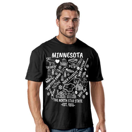 Minnesota North Star T-Shirt, Midwest Lake Life Graphic Tee