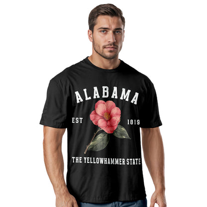 Camellia Flower Graphic Tee, Alabama State Flower