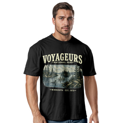 Voyageurs National Park T-Shirt, Vintage Minnesota Canoe Camping Tee