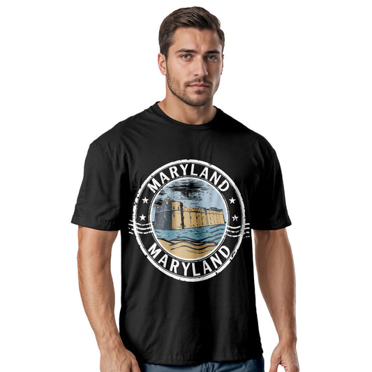 Maryland Coastal T-Shirt | Lighthouse Crab Flower Tee