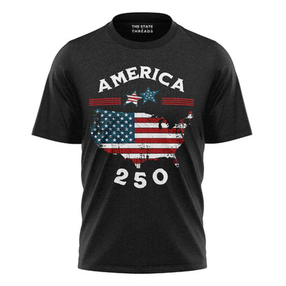 America 250 Years USA Map Flag Shirt