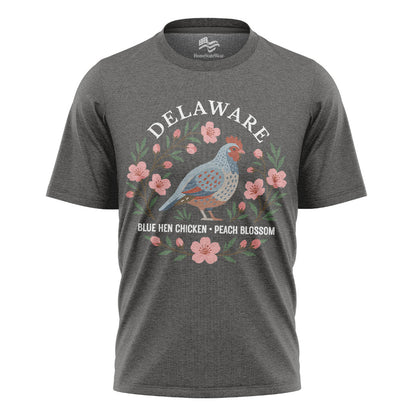 Delaware Blue Hen & Peach Blossom Tee