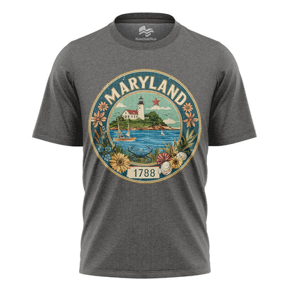 Maryland Lighthouse Crab T-Shirt | Coastal State Gift Tee