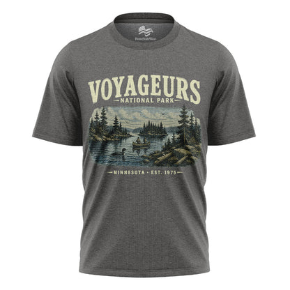 Voyageurs National Park T-Shirt, Vintage Minnesota Canoe Camping Tee