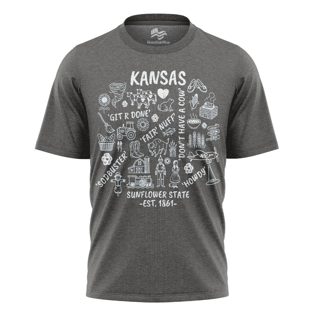 Kansas Sunflower State Tee | Midwest Farm Life Shirt