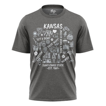 Kansas Sunflower State Tee | Midwest Farm Life Shirt