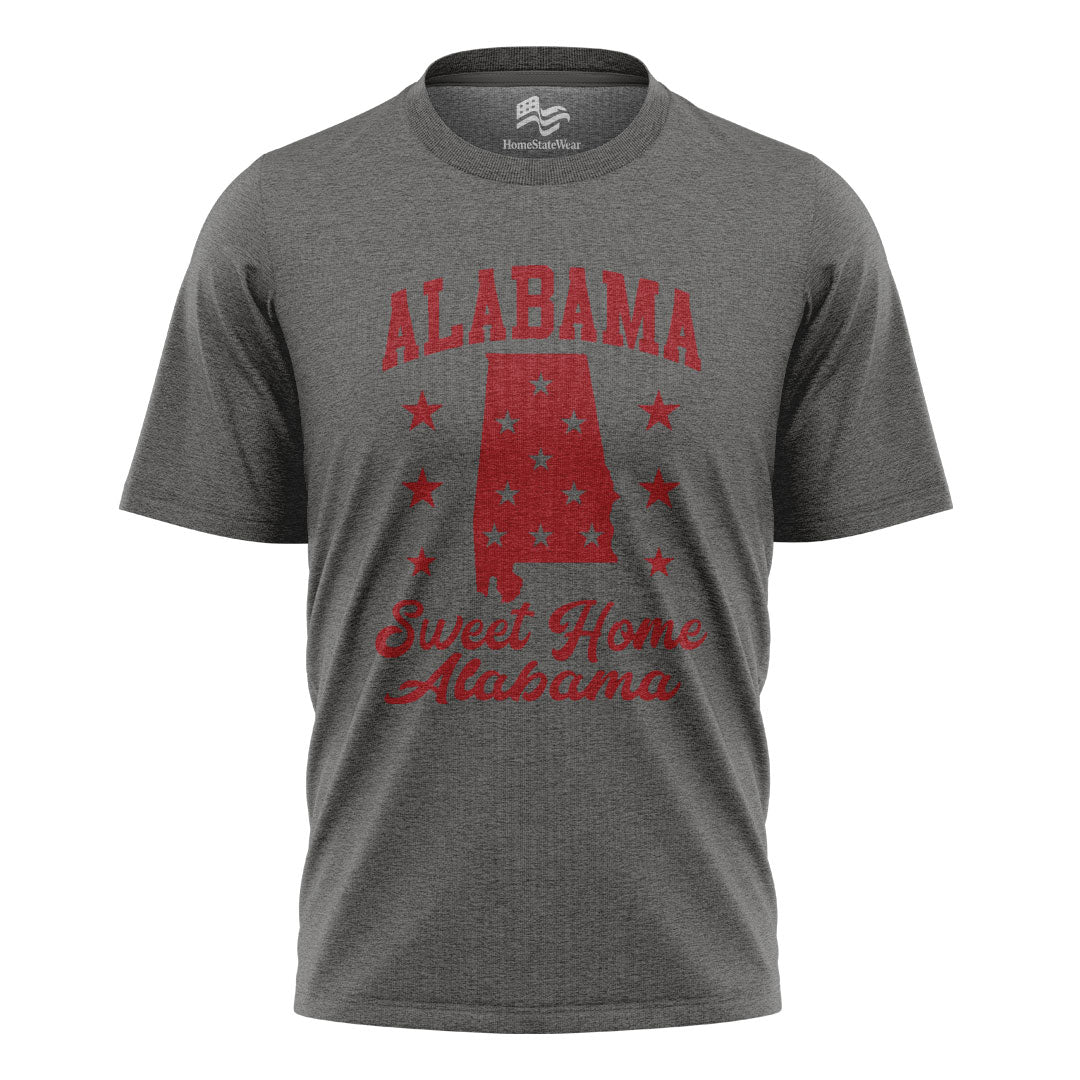Alabama State Map Stars T-Shirt | Sweet Home Alabama