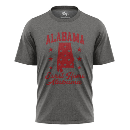 Alabama State Map Stars T-Shirt | Sweet Home Alabama