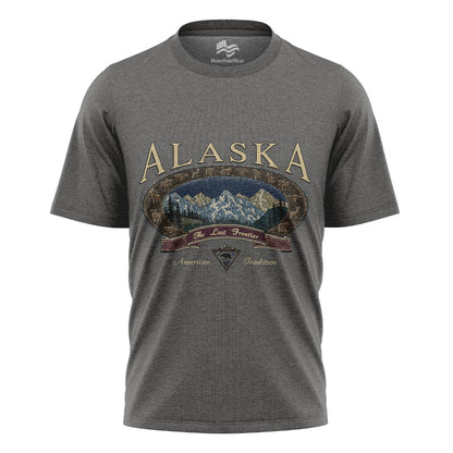 Vintage Alaska Mountain T-Shirt, The Last Frontier Wildlife Tee