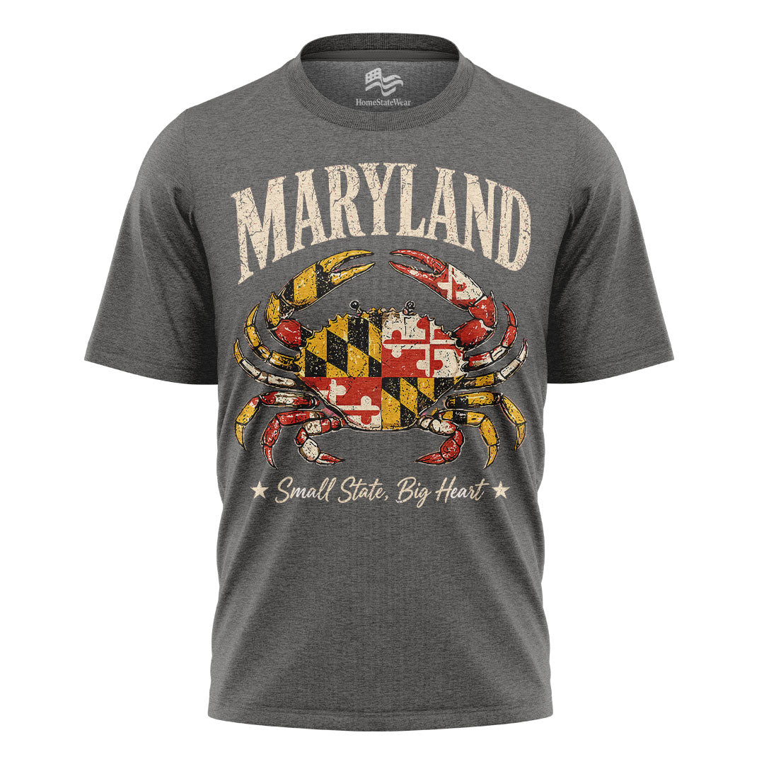 Maryland Crab Flag T-Shirt | Small State Big Heart Tee