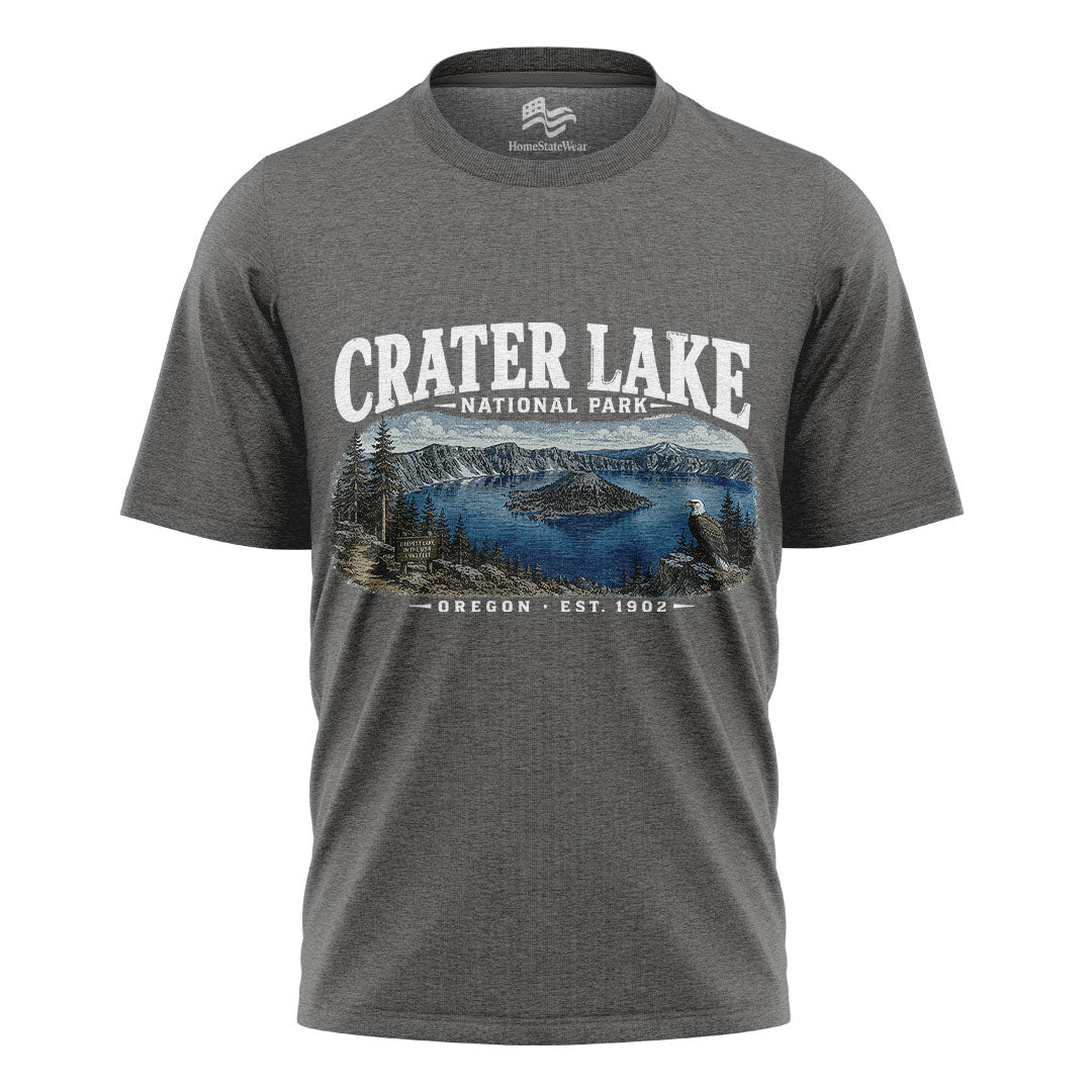 Crater Lake National Park T-Shirt, Vintage Oregon Lake Mountain Tee