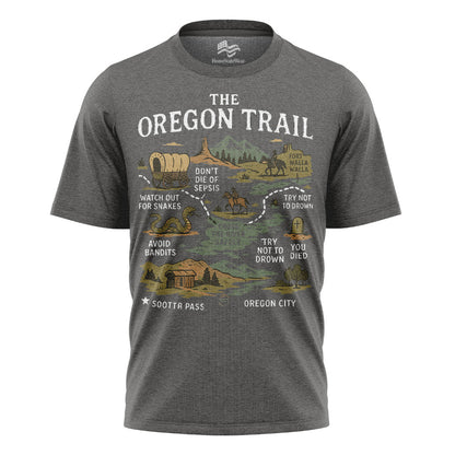Oregon Trail Graphic T-Shirt, Retro Adventure Travel Tee