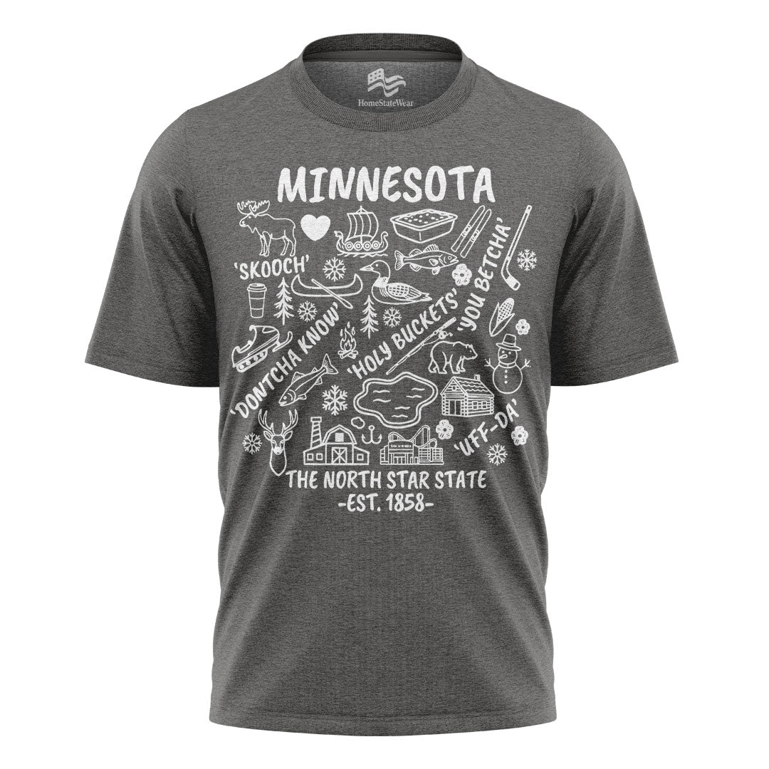Minnesota North Star T-Shirt, Midwest Lake Life Graphic Tee