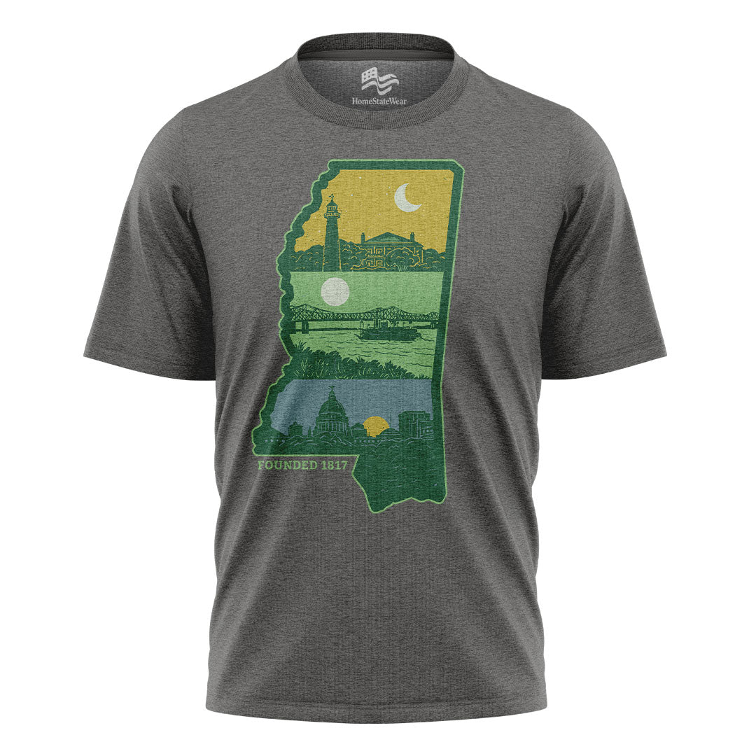 Layers of Mississippi T-Shirt, Vintage Magnolia State Graphic Tee
