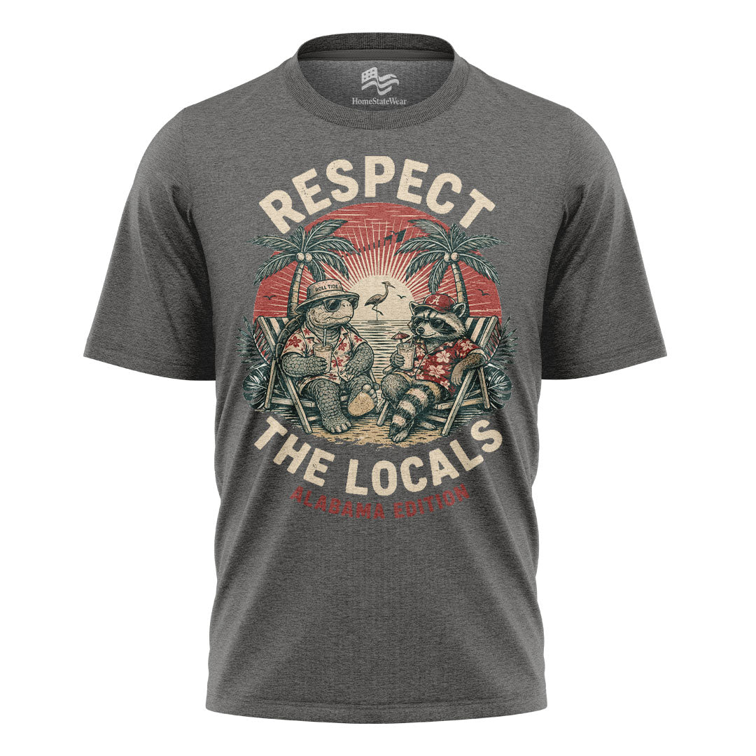 Respect the Locals Alabama T-Shirt, Vintage Beach Graphic Tee