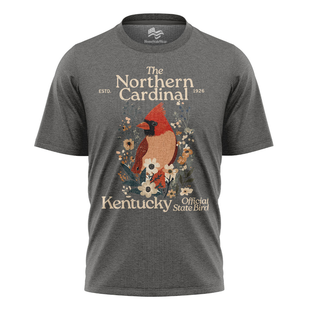 Kentucky Northern Cardinal Tee | Vintage Floral Bird Shirt