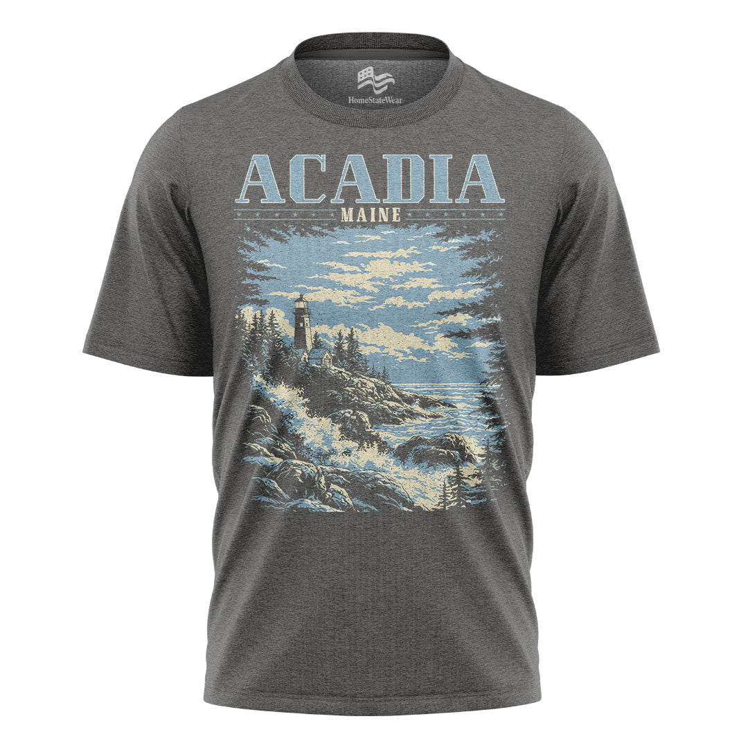 Acadia National Park Comfort Colors Tee | Maine Lighthouse Shirt