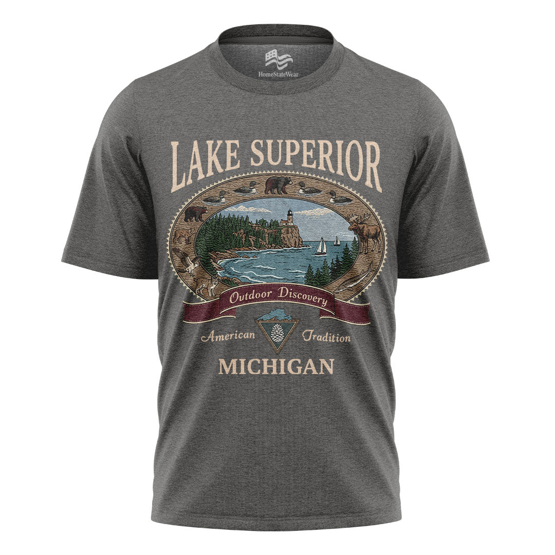 Lake Superior Michigan Sweatshirt | Vintage Outdoor Crewneck